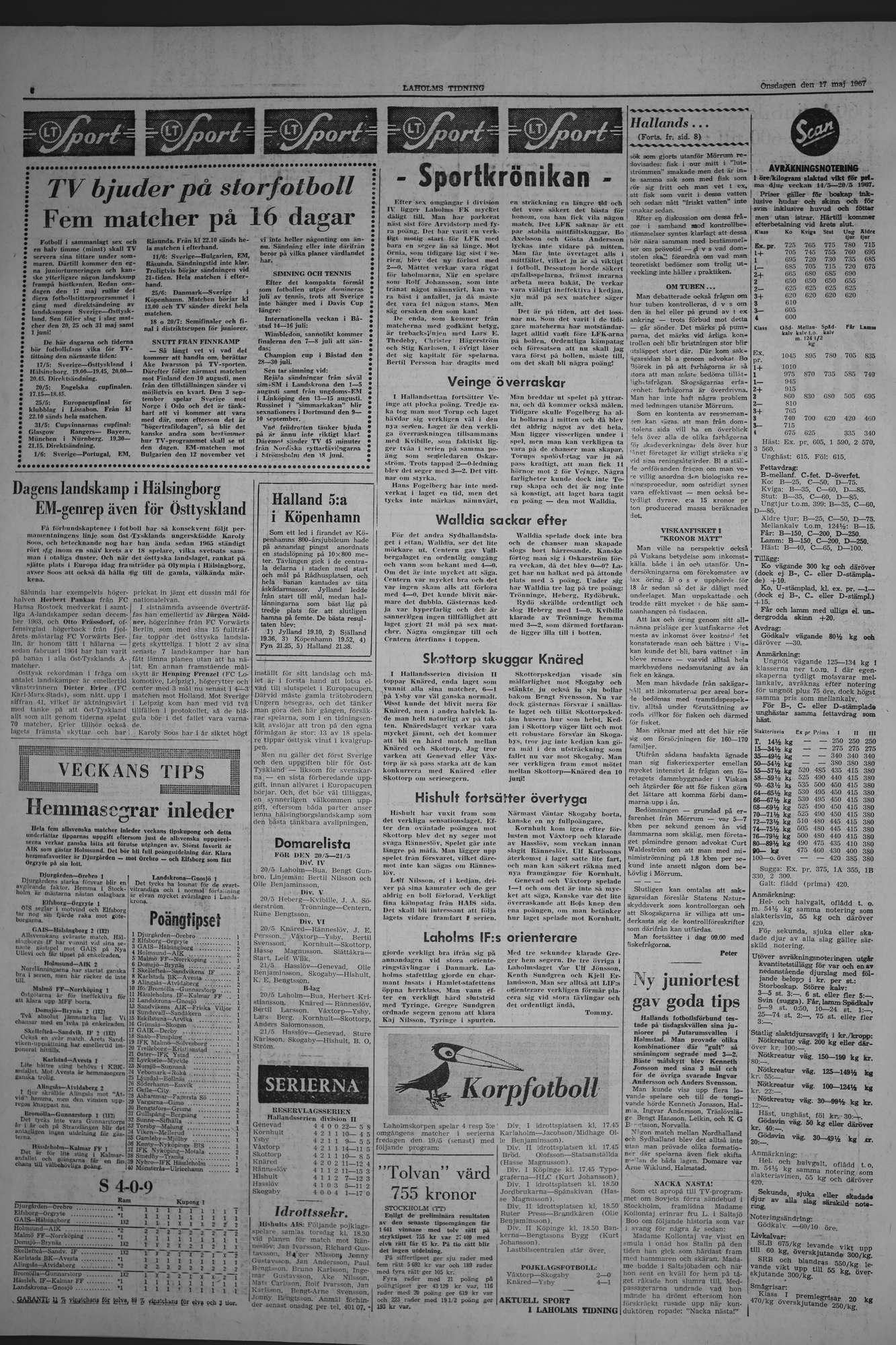 Laholms Tidning Onsdag 17 maj 1967, sida 6