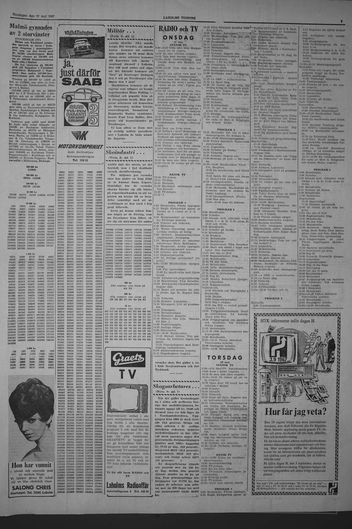 Laholms Tidning Onsdag 17 maj 1967, sida 7