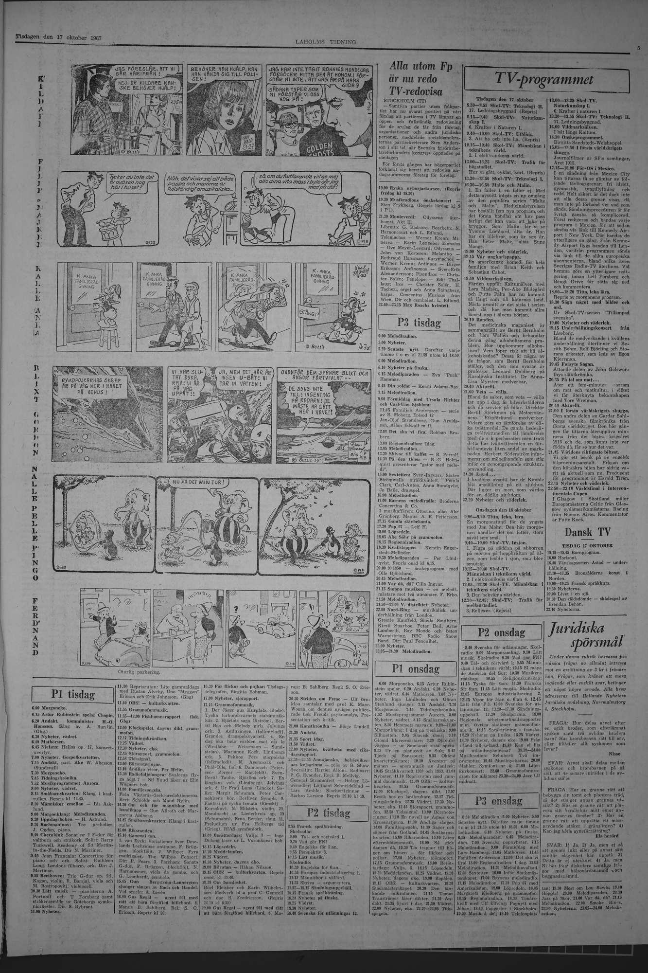 Laholms Tidning Tisdag 17 oktober 1967, sida 5