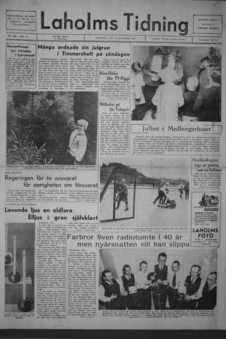 Förstasidan, Måndag 18 december 1967