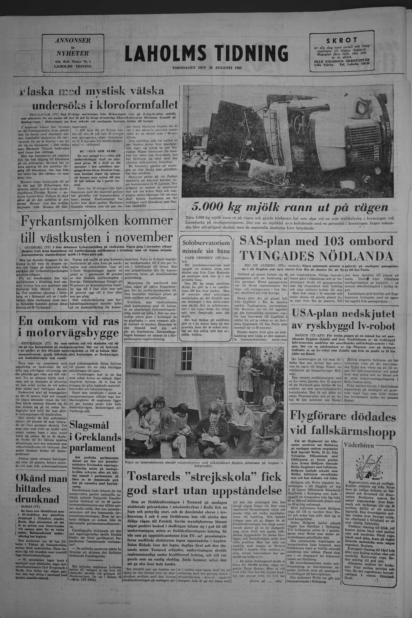 Laholms Tidning Torsdag 26 augusti 1965, sida 8