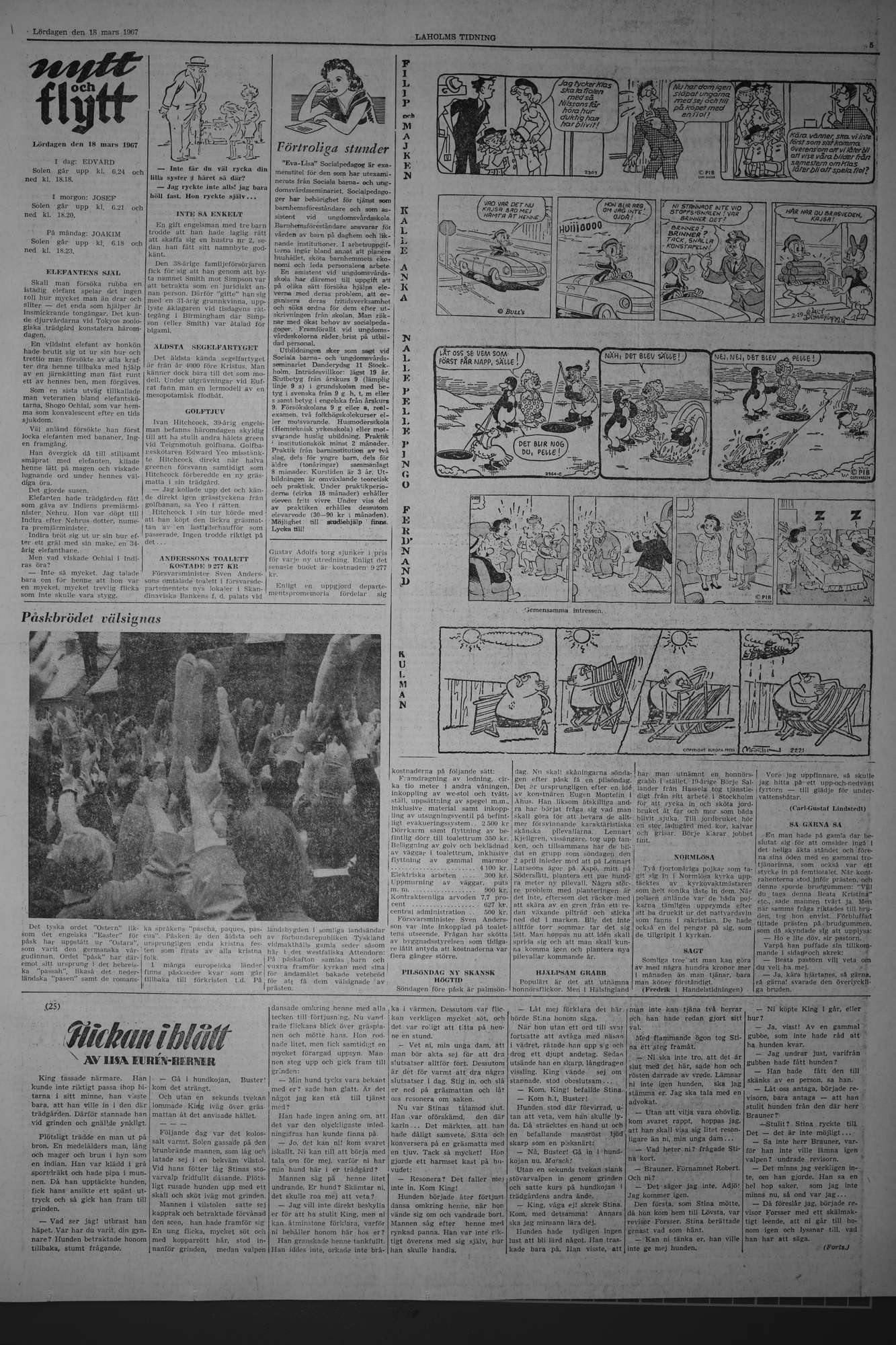 Laholms Tidning Lördag 18 mars 1967, sida 5