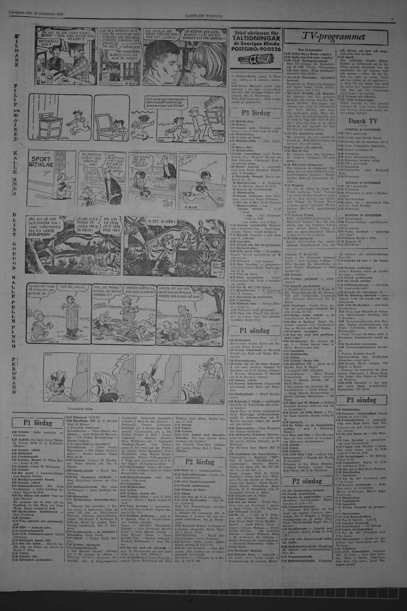 Laholms Tidning Lördag 18 november 1967, sida 5