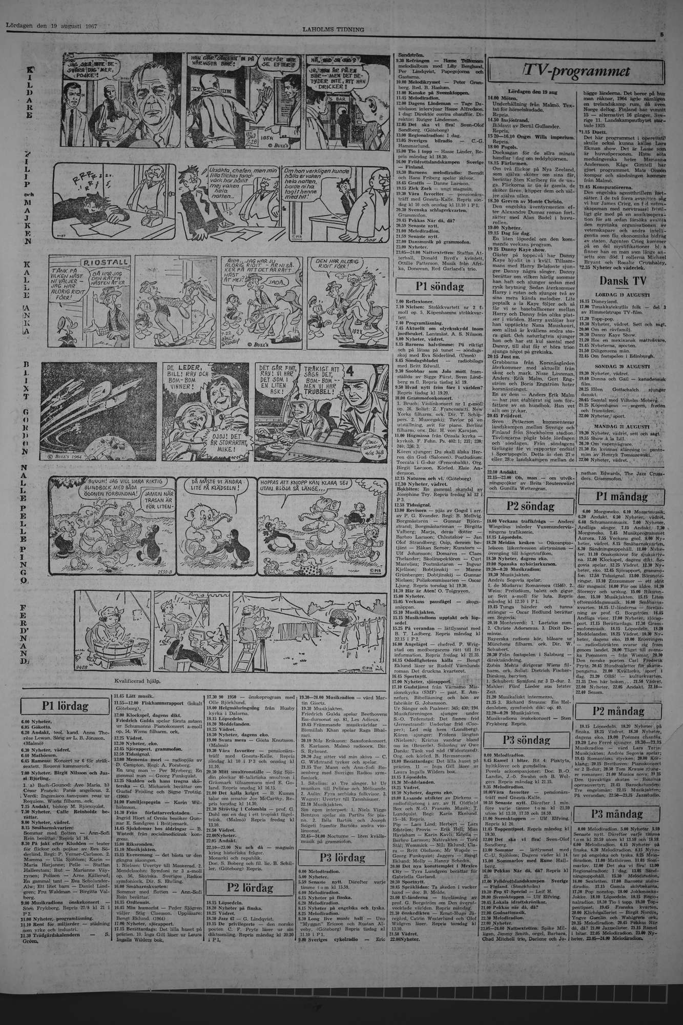 Laholms Tidning Lördag 19 augusti 1967, sida 5