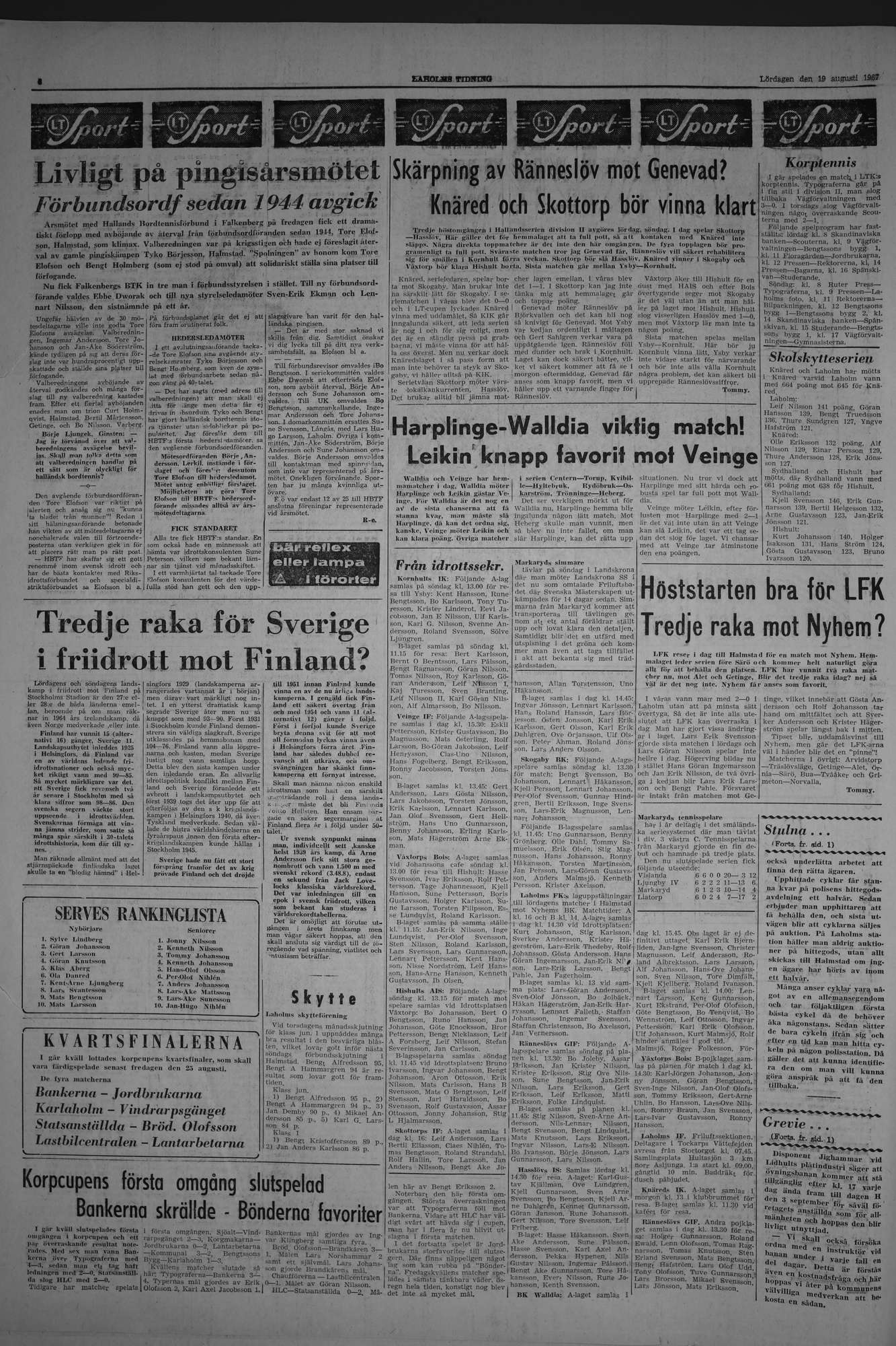 Laholms Tidning Lördag 19 augusti 1967, sida 6
