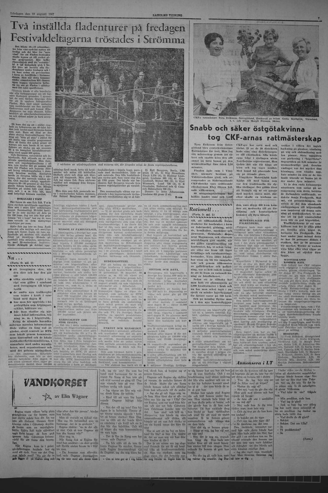 Laholms Tidning Lördag 19 augusti 1967, sida 7