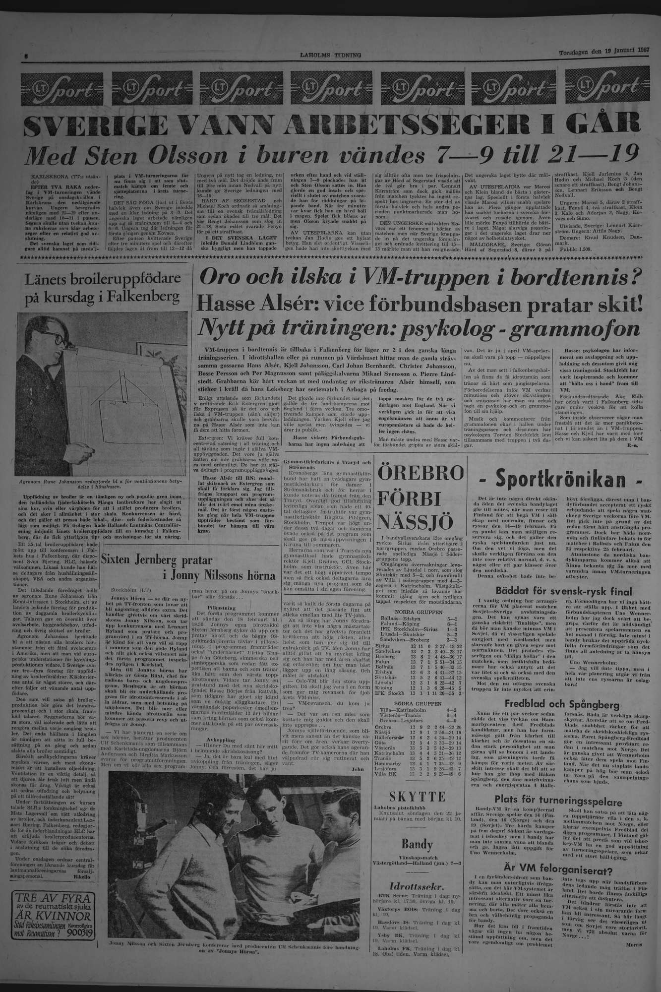 Laholms Tidning Torsdag 19 januari 1967, sida 6