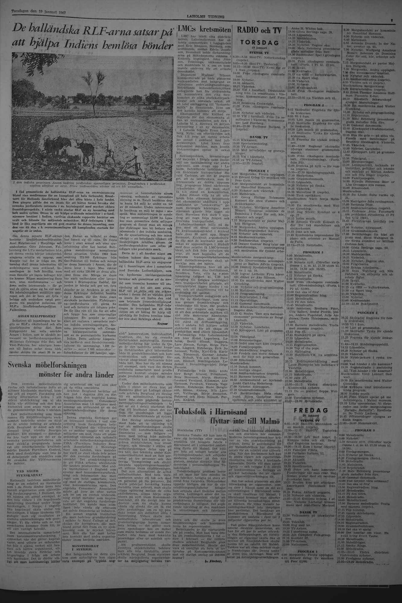 Laholms Tidning Torsdag 19 januari 1967, sida 7