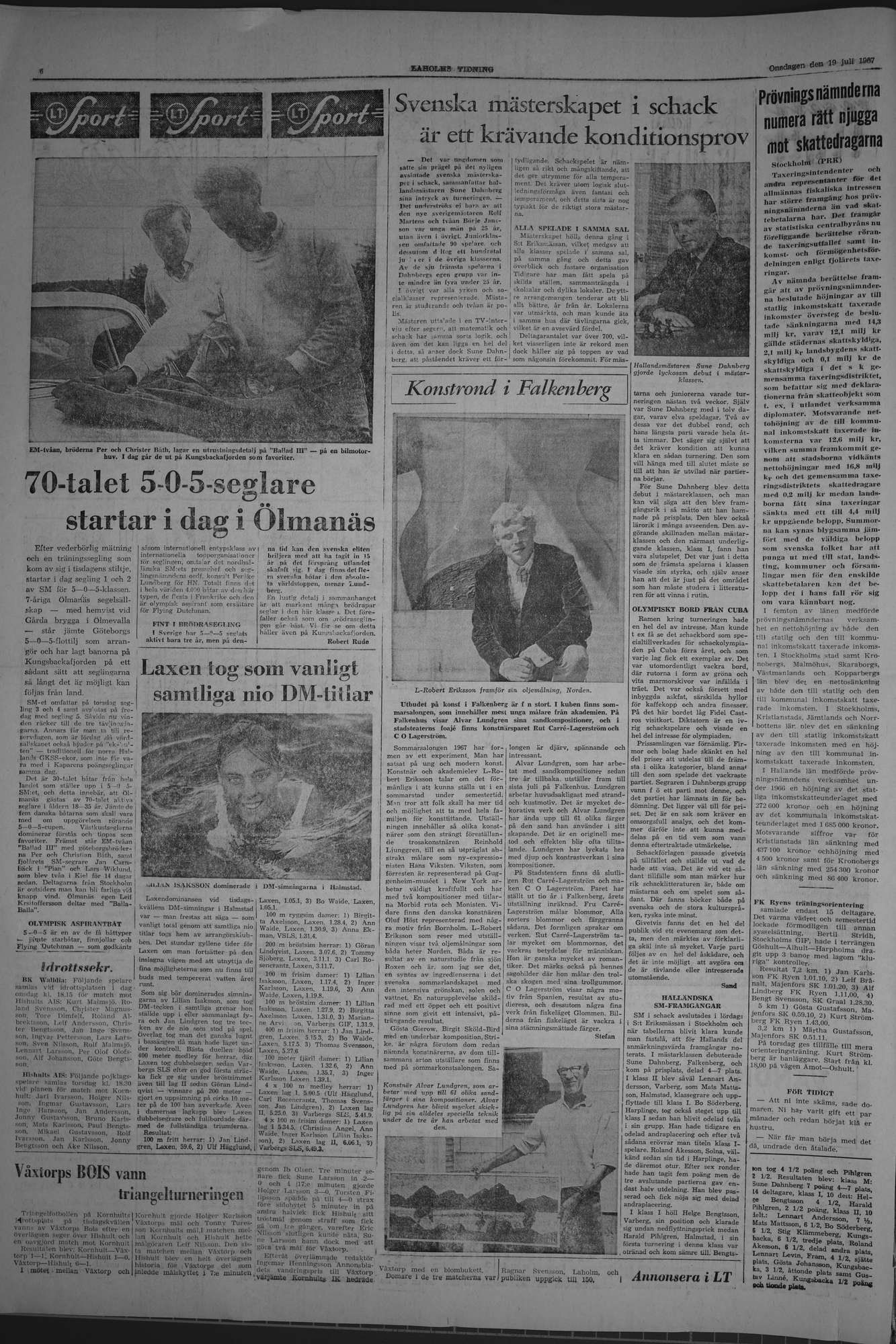 Laholms Tidning Onsdag 19 juli 1967, sida 6