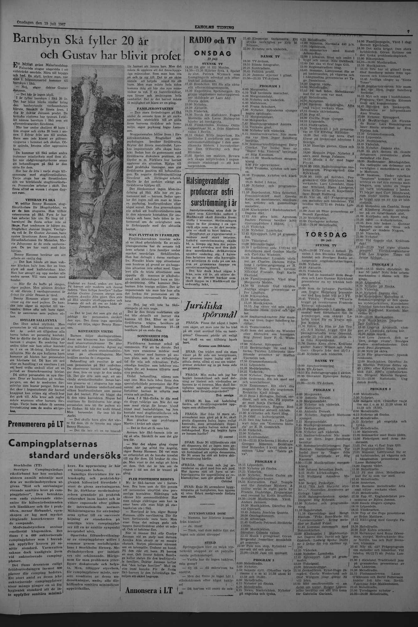 Laholms Tidning Onsdag 19 juli 1967, sida 7