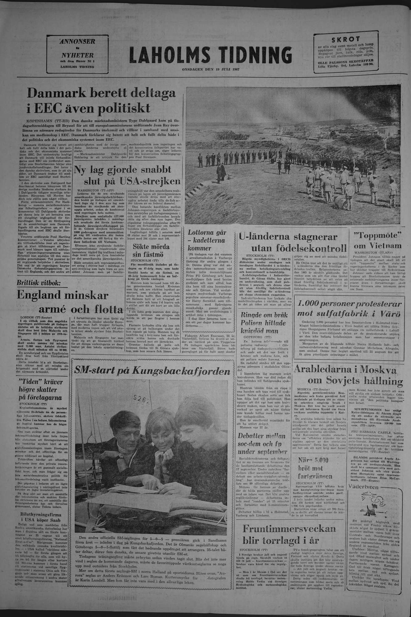 Laholms Tidning Onsdag 19 juli 1967, sida 8