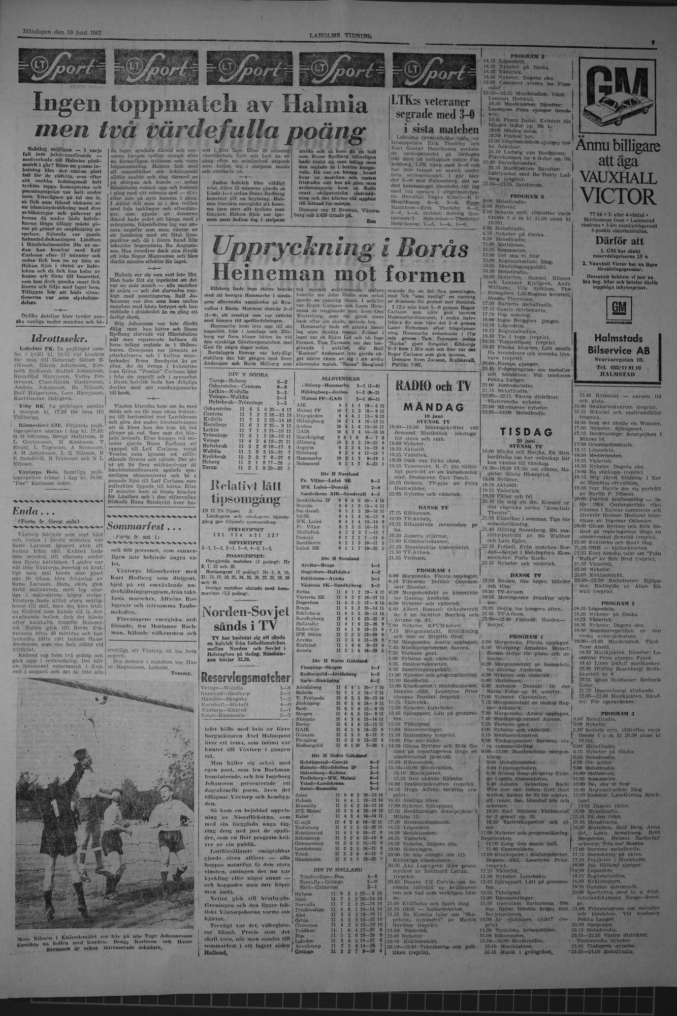 Laholms Tidning Måndag 19 juni 1967, sida 7
