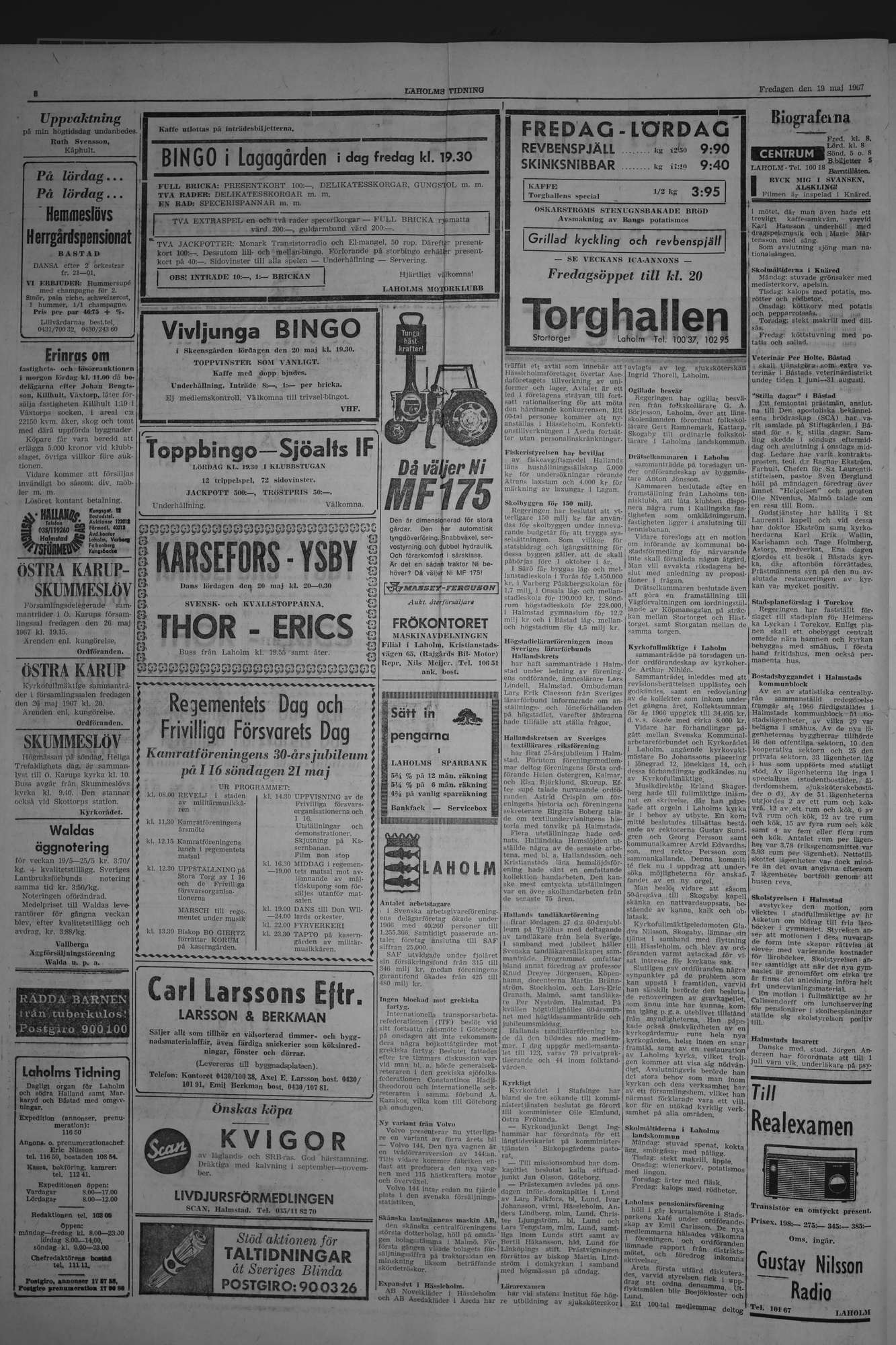 Laholms Tidning Fredag 19 maj 1967, sida 2