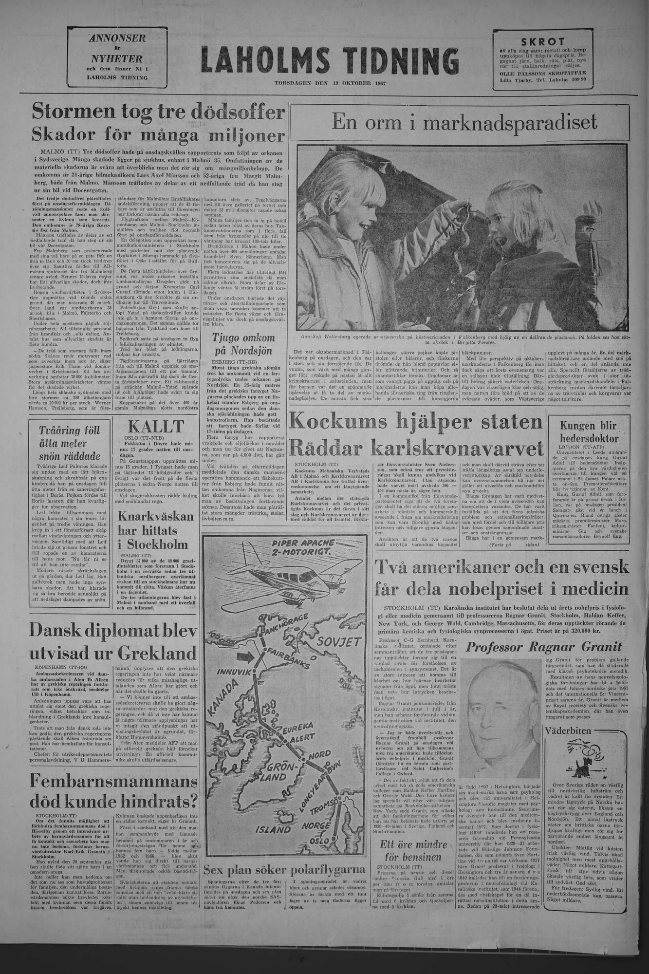 Laholms Tidning Torsdag 19 oktober 1967, sida 8