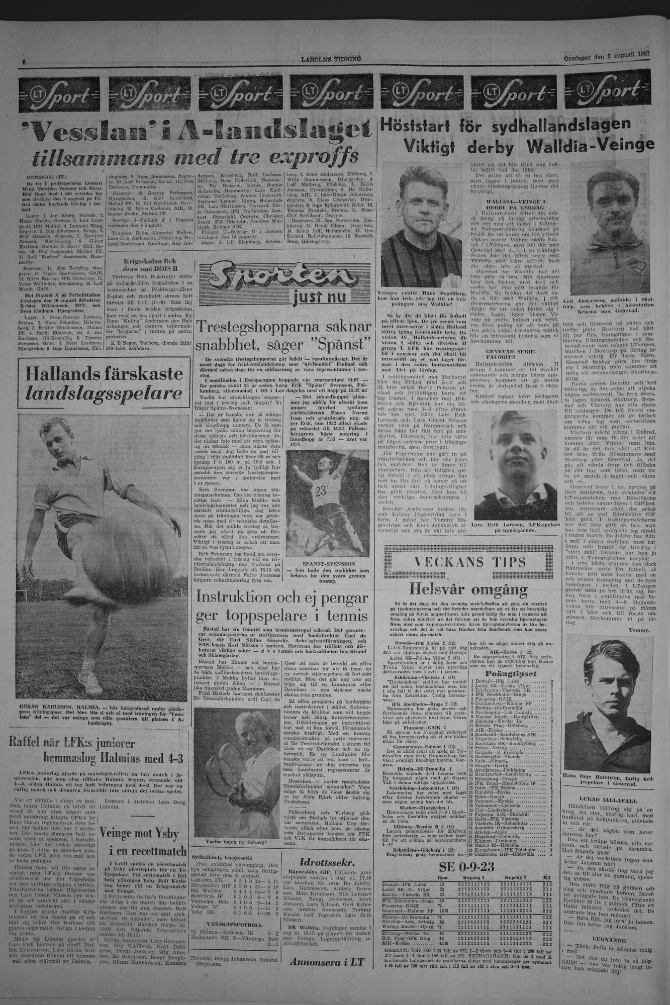Laholms Tidning Onsdag 2 augusti 1967, sida 6