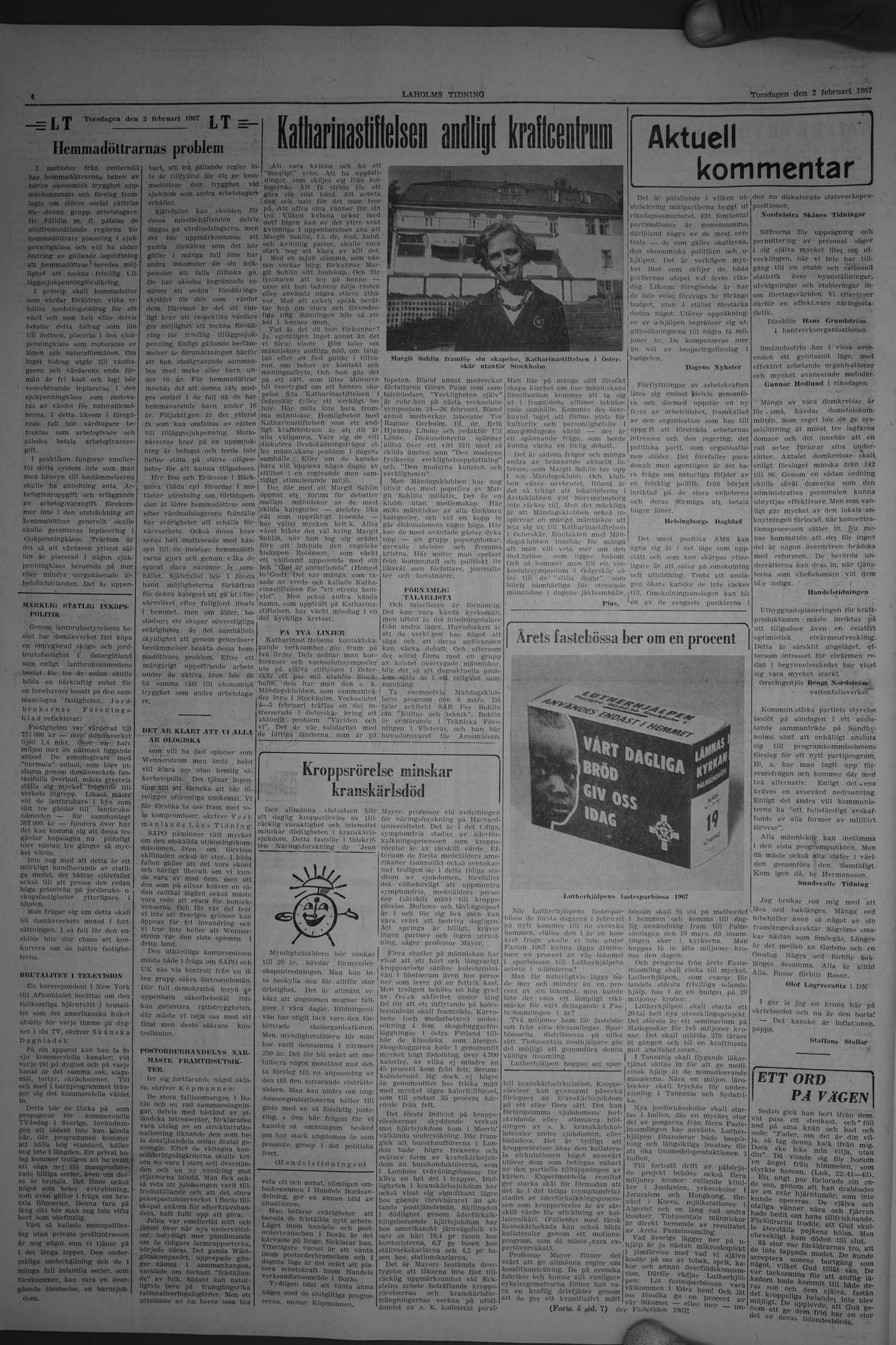 Laholms Tidning Torsdag 2 februari 1967, sida 4