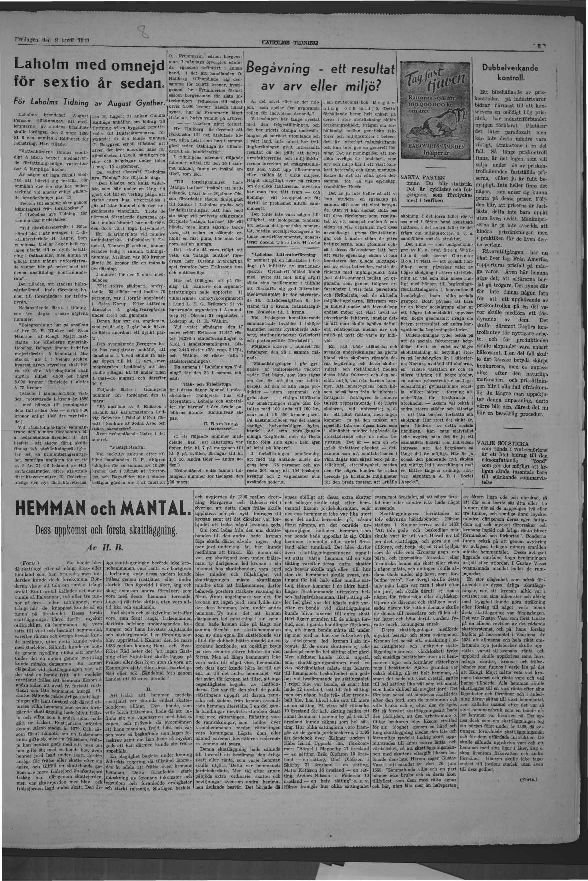 Laholms Tidning Fredag 8 april 1949, sida 5
