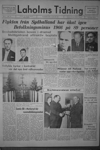 Förstasidan, Måndag 2 januari 1967