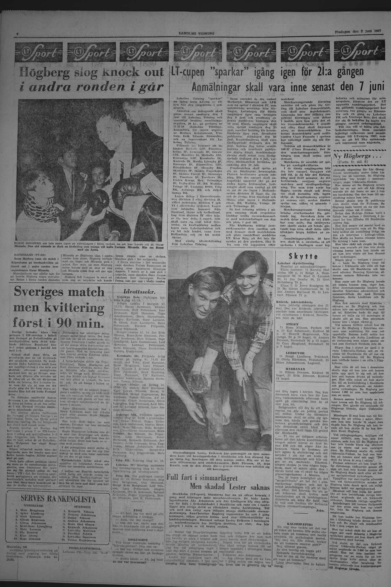 Laholms Tidning Fredag 2 juni 1967, sida 6
