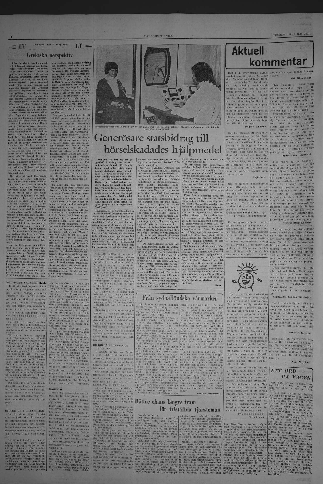 Laholms Tidning Tisdag 2 maj 1967, sida 4