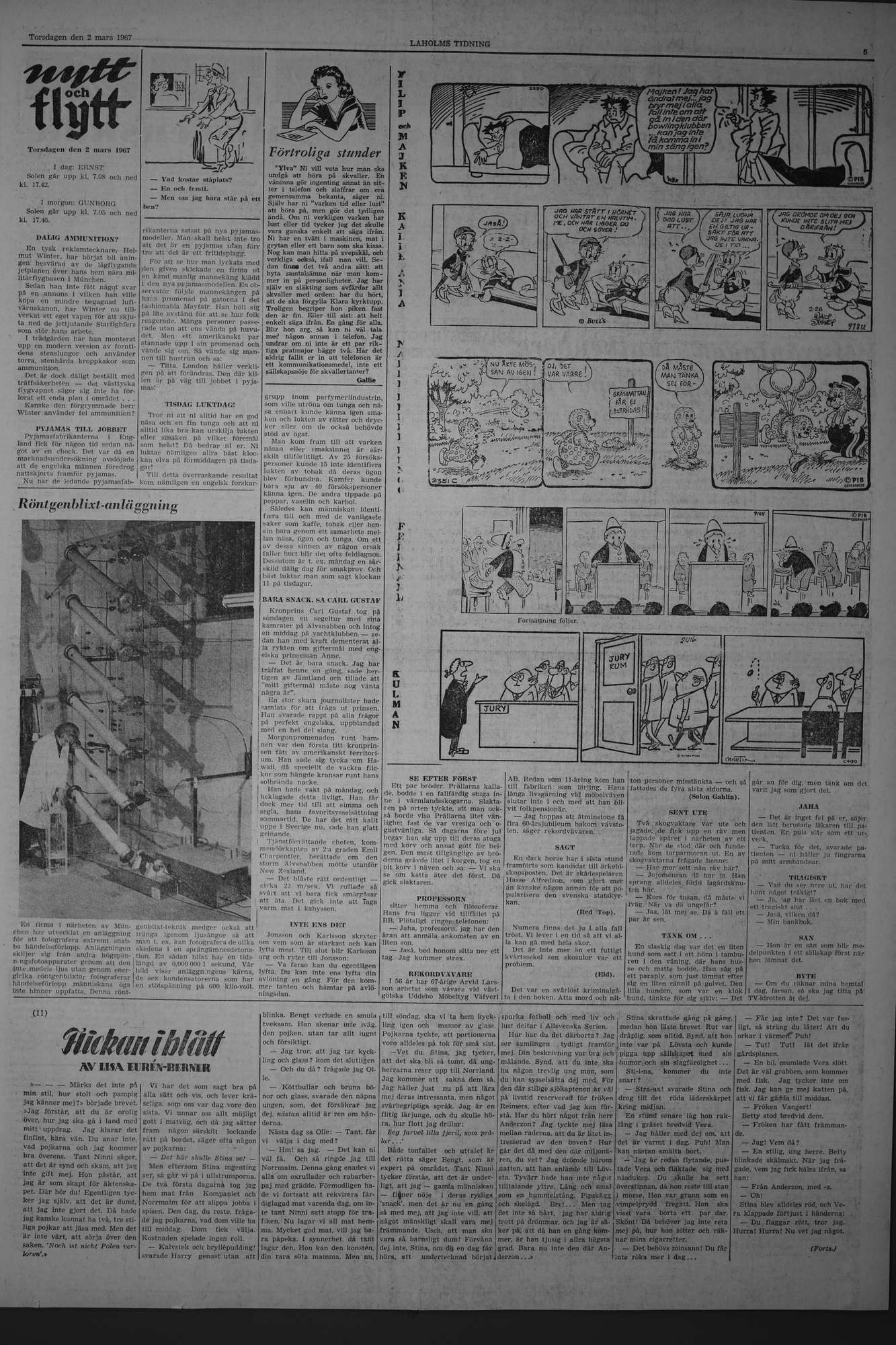 Laholms Tidning Torsdag 2 mars 1967, sida 5