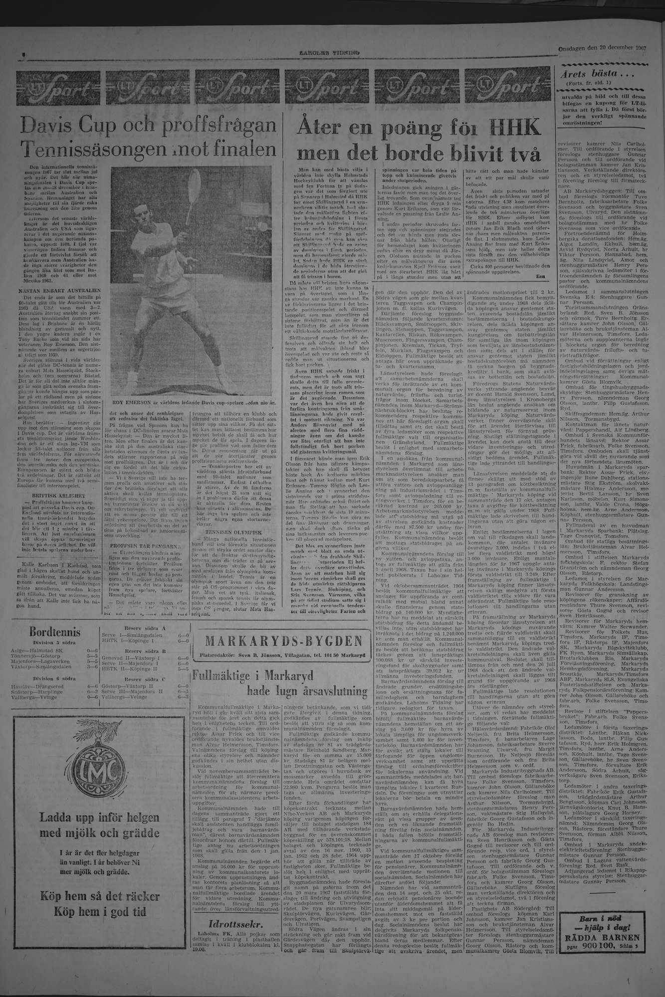 Laholms Tidning Onsdag 20 december 1967, sida 6