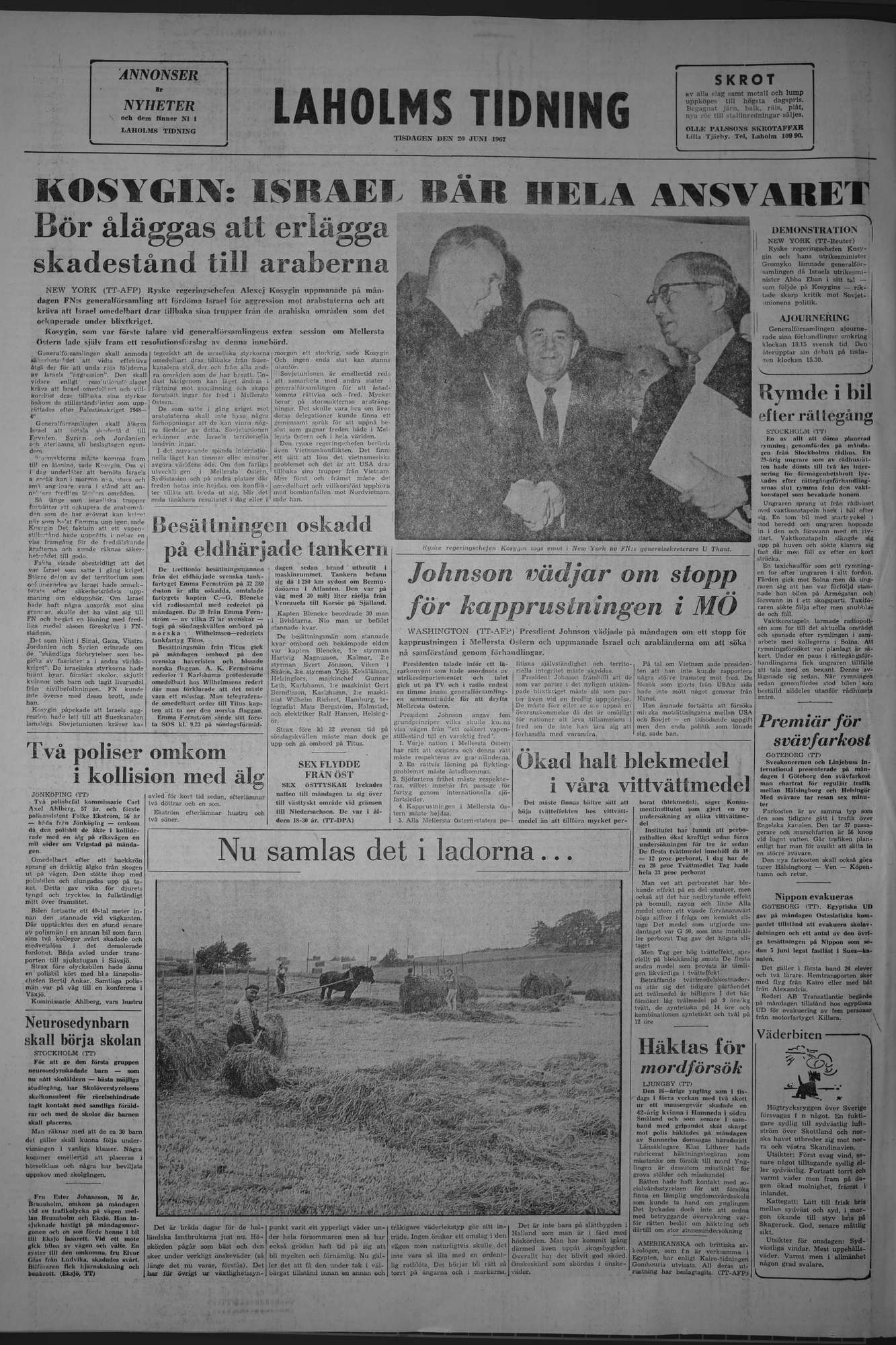 Laholms Tidning Tisdag 20 juni 1967, sida 8