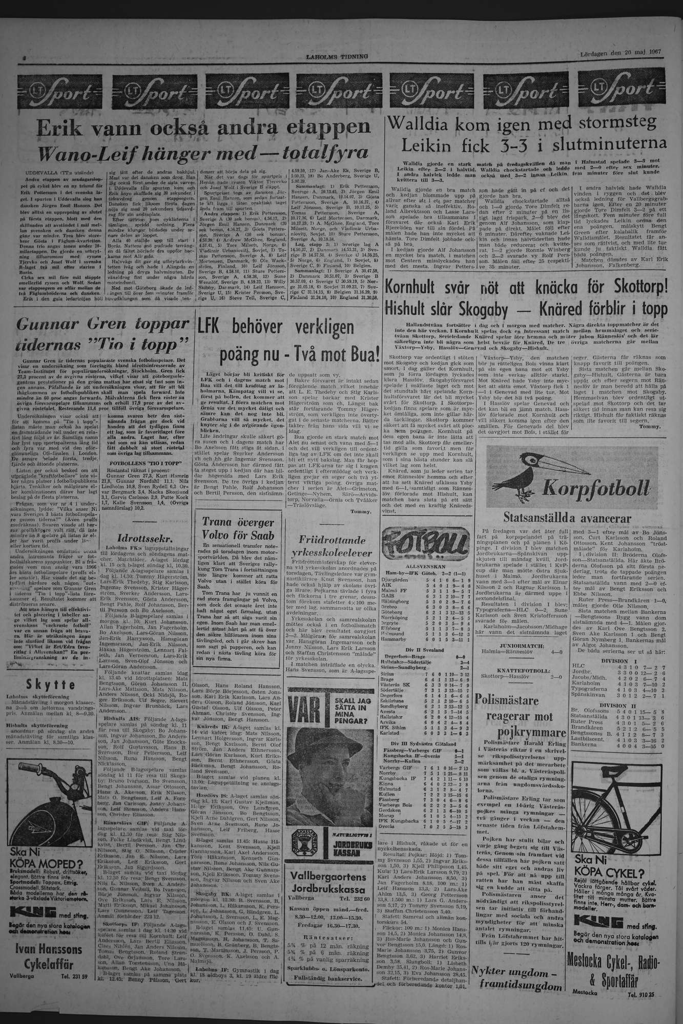 Laholms Tidning Lördag 20 maj 1967, sida 6
