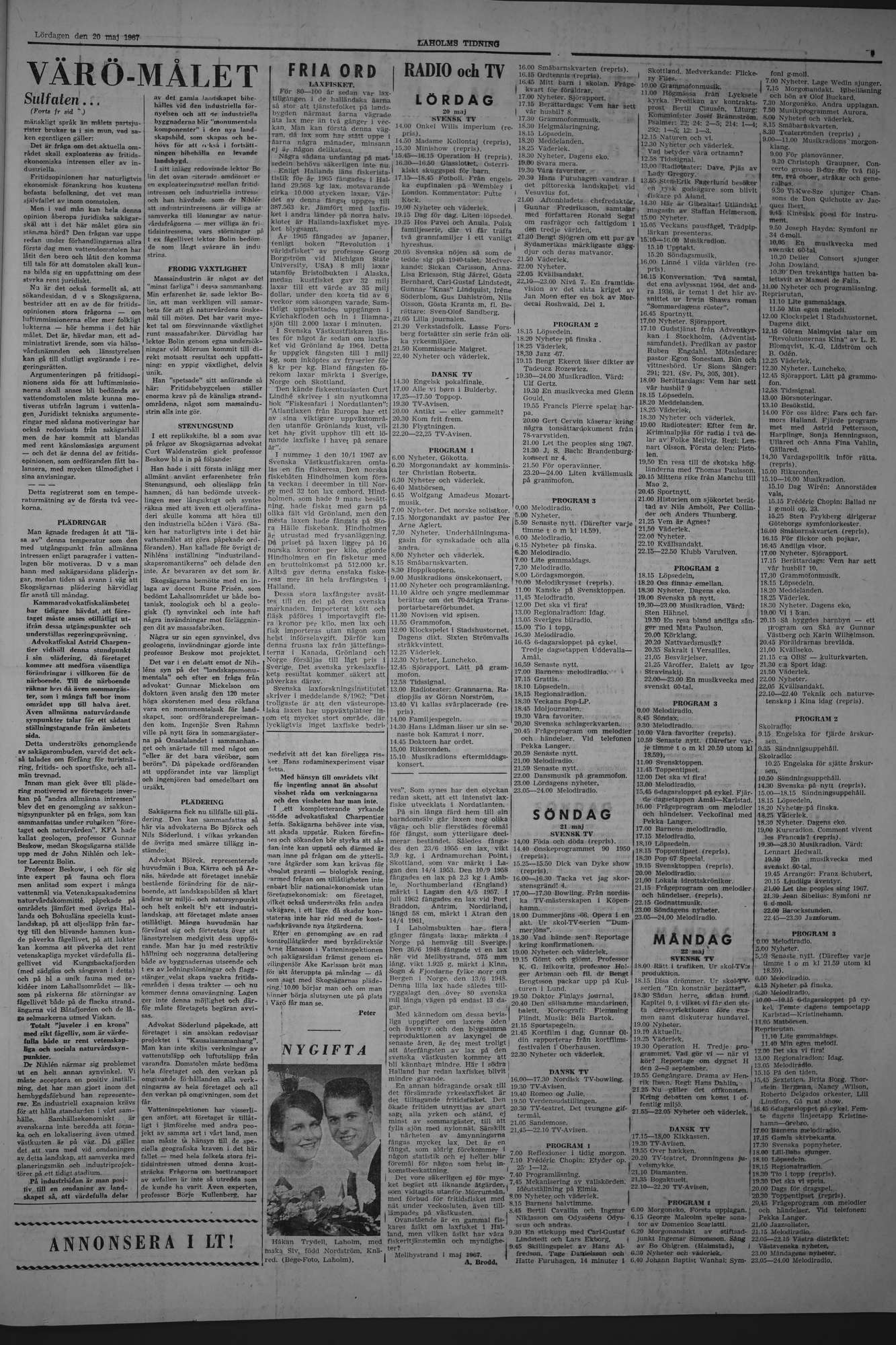 Laholms Tidning Lördag 20 maj 1967, sida 7