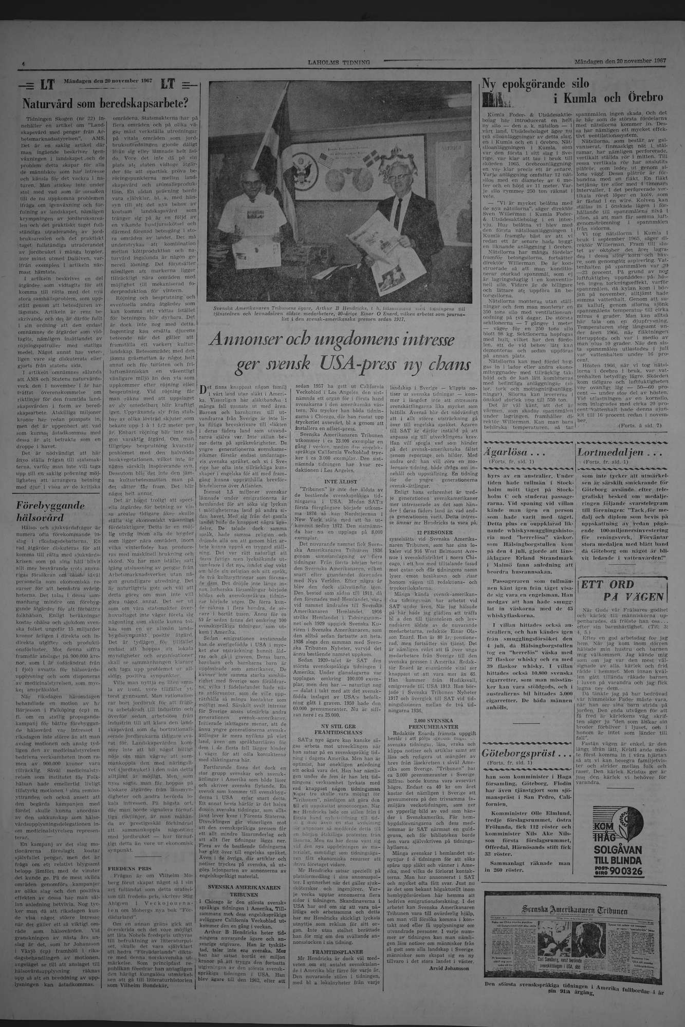 Laholms Tidning Måndag 20 november 1967, sida 4