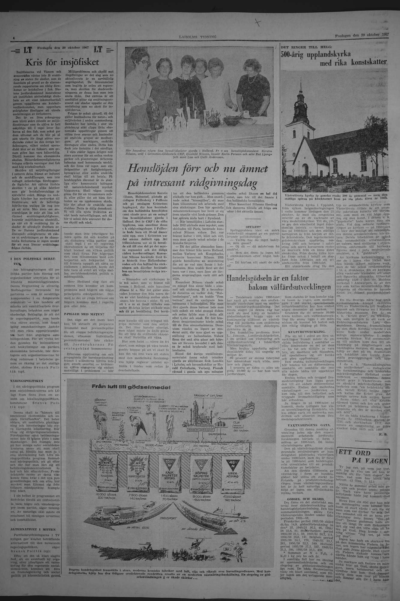 Laholms Tidning Fredag 20 oktober 1967, sida 4