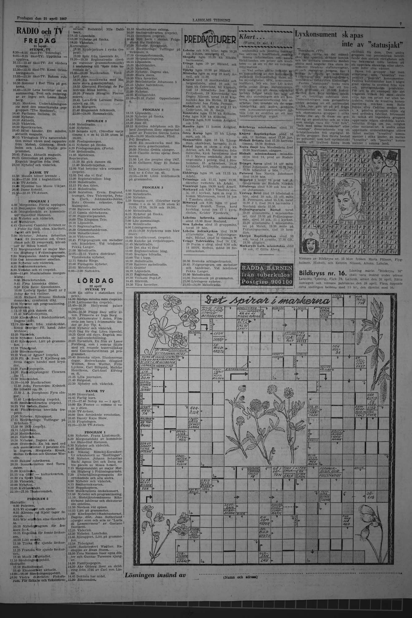 Laholms Tidning Fredag 21 april 1967, sida 7