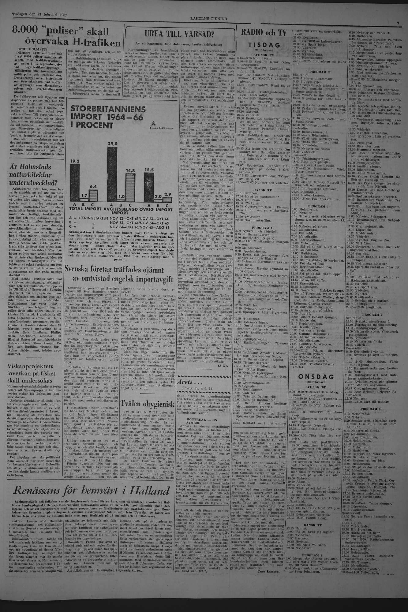 Laholms Tidning Tisdag 21 februari 1967, sida 7