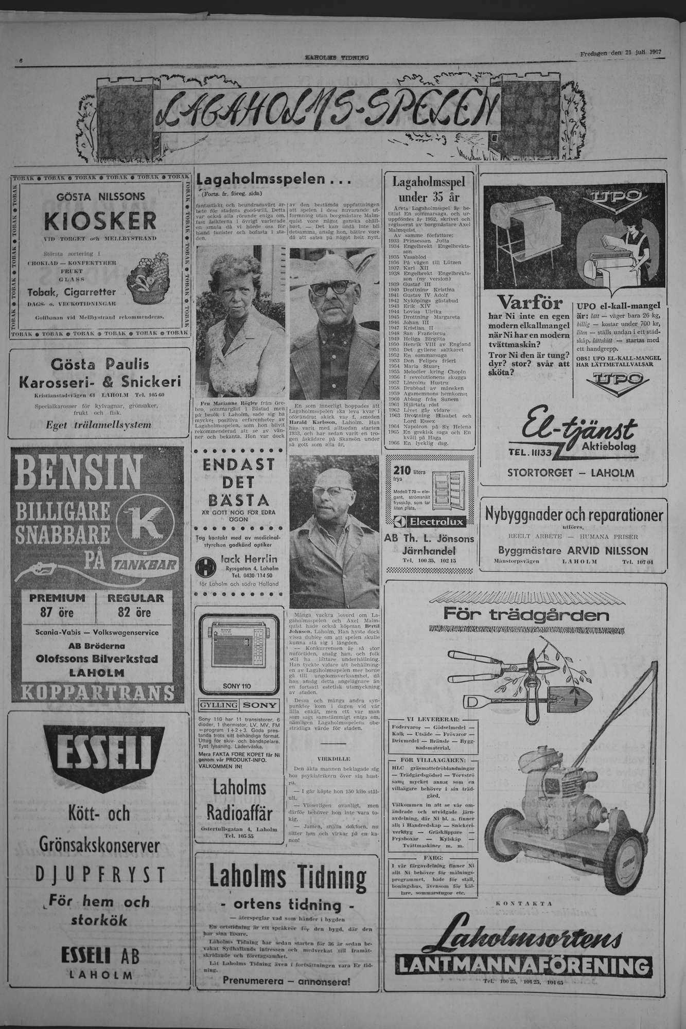 Laholms Tidning Fredag 21 juli 1967, sida 6