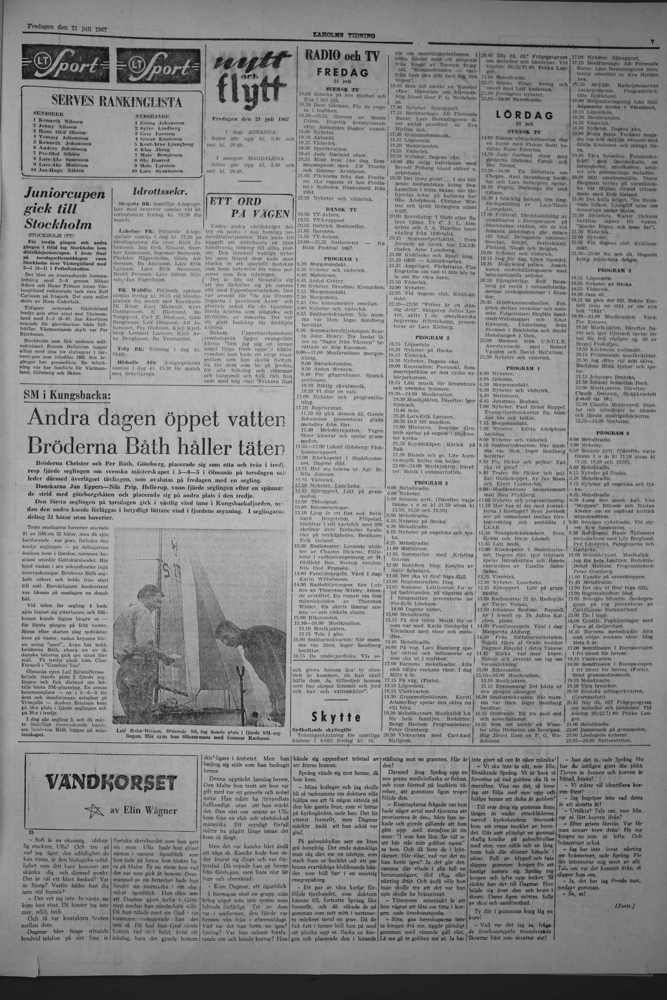 Laholms Tidning Fredag 21 juli 1967, sida 7