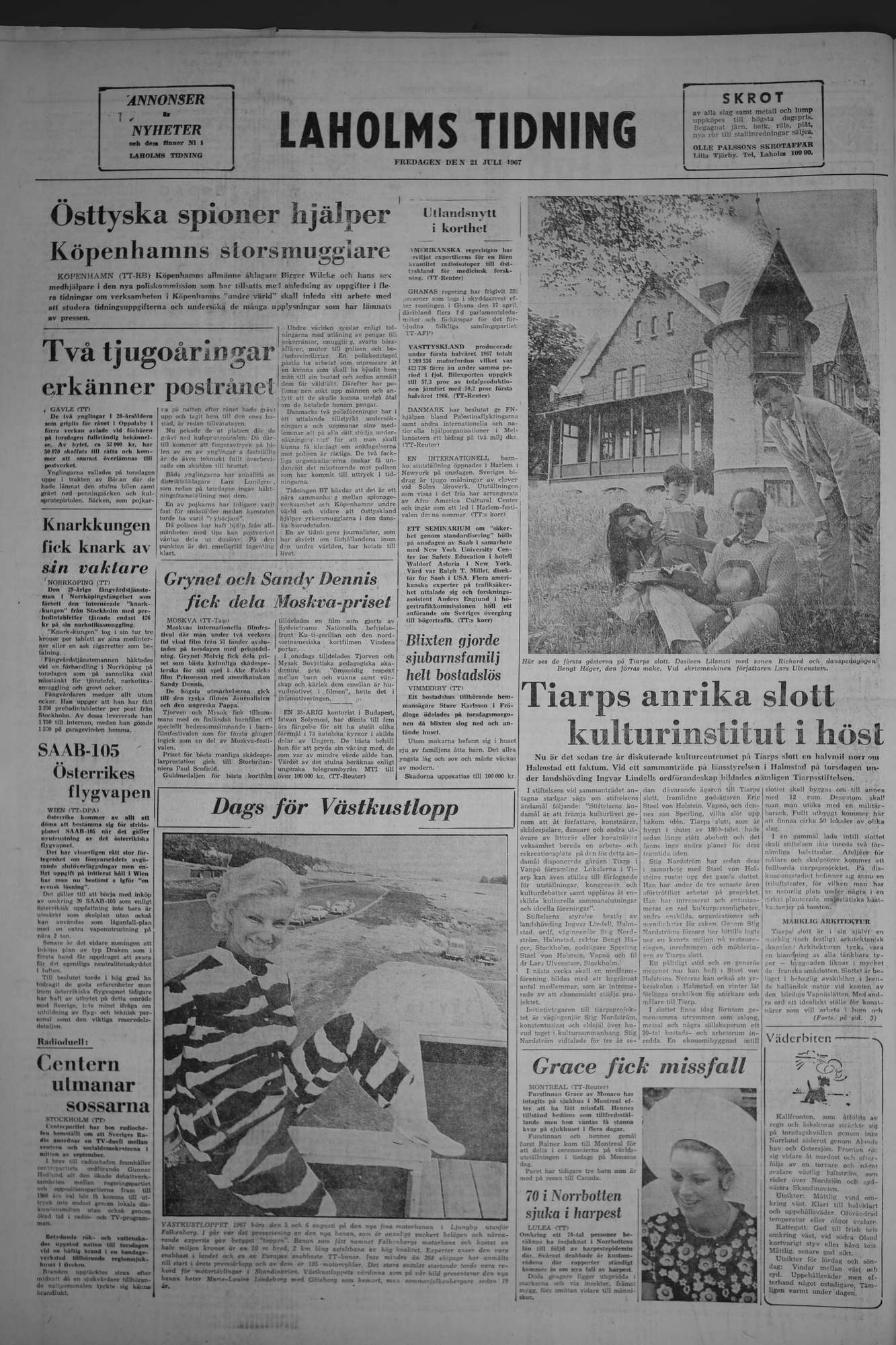 Laholms Tidning Fredag 21 juli 1967, sida 8
