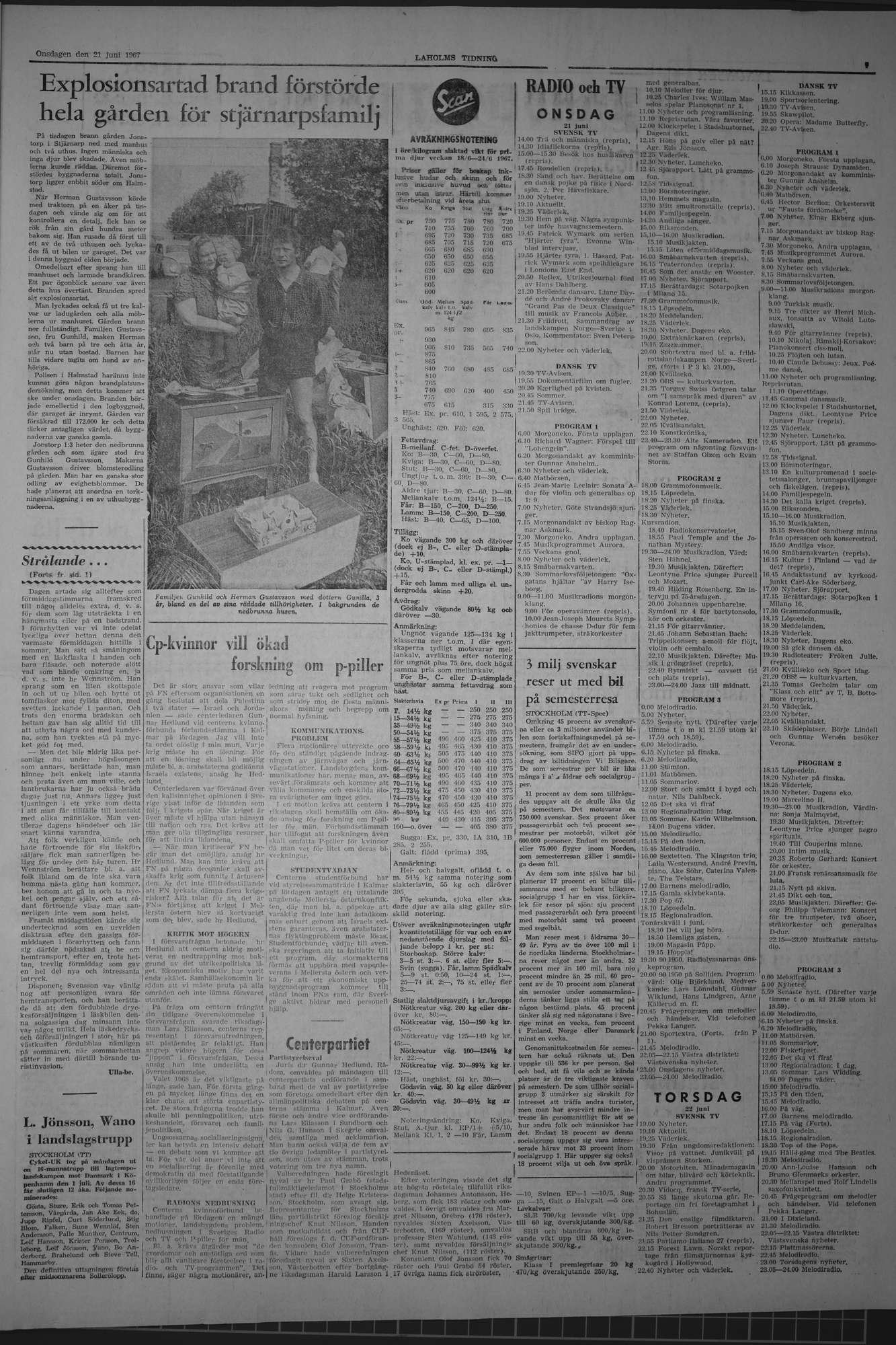 Laholms Tidning Onsdag 21 juni 1967, sida 7