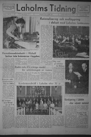 Förstasidan, Tisdag 21 mars 1967
