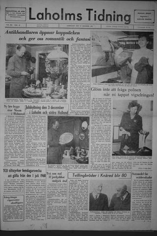 Förstasidan, Lördag 21 oktober 1967