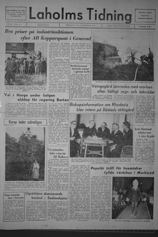 Förstasidan, Torsdag 21 september 1967