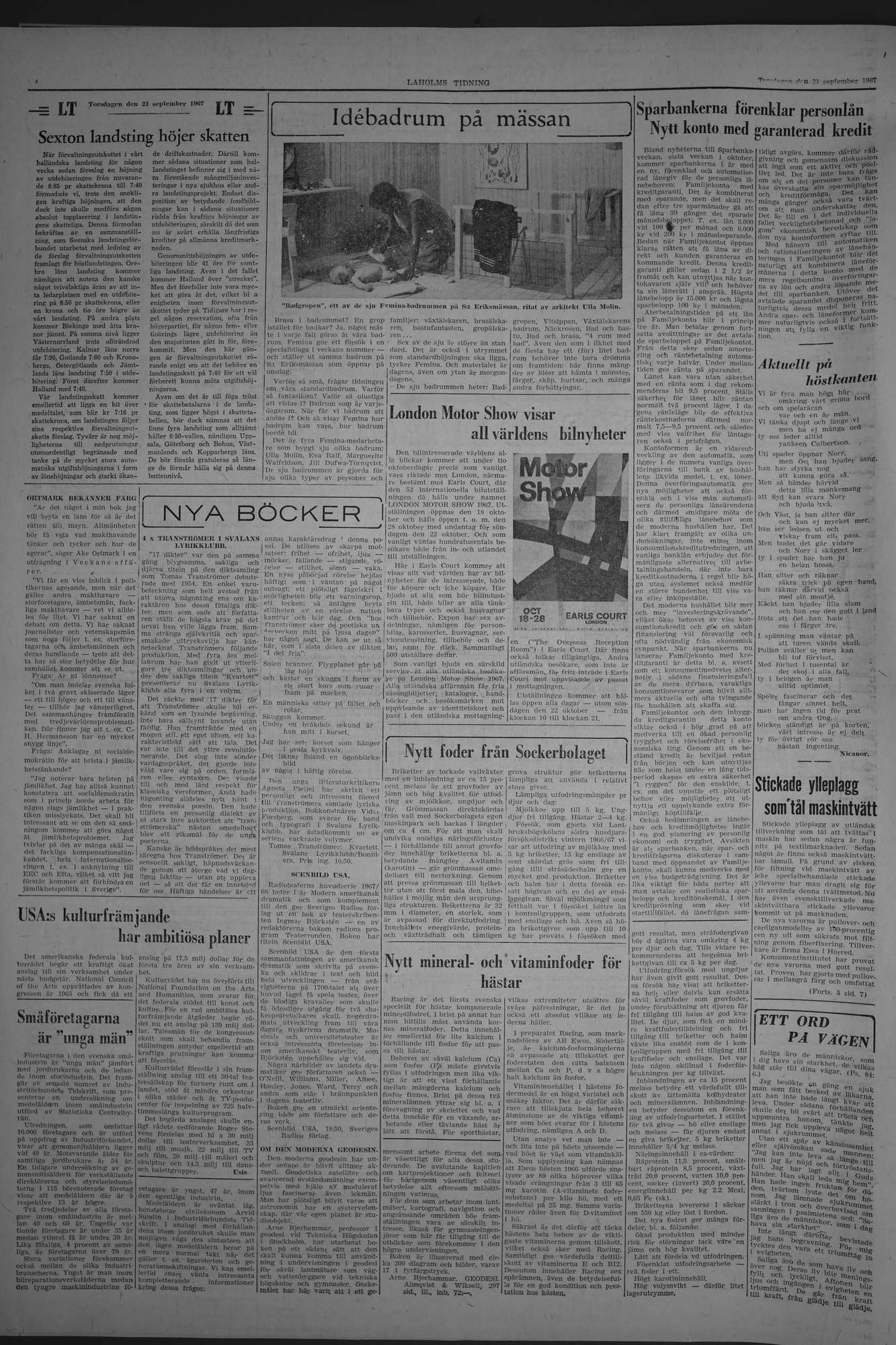 Laholms Tidning Torsdag 21 september 1967, sida 4