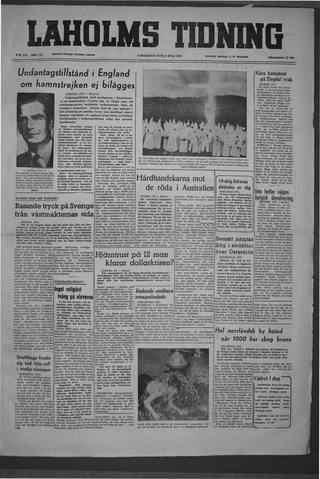 Förstasidan, Lördag 9 juli 1949