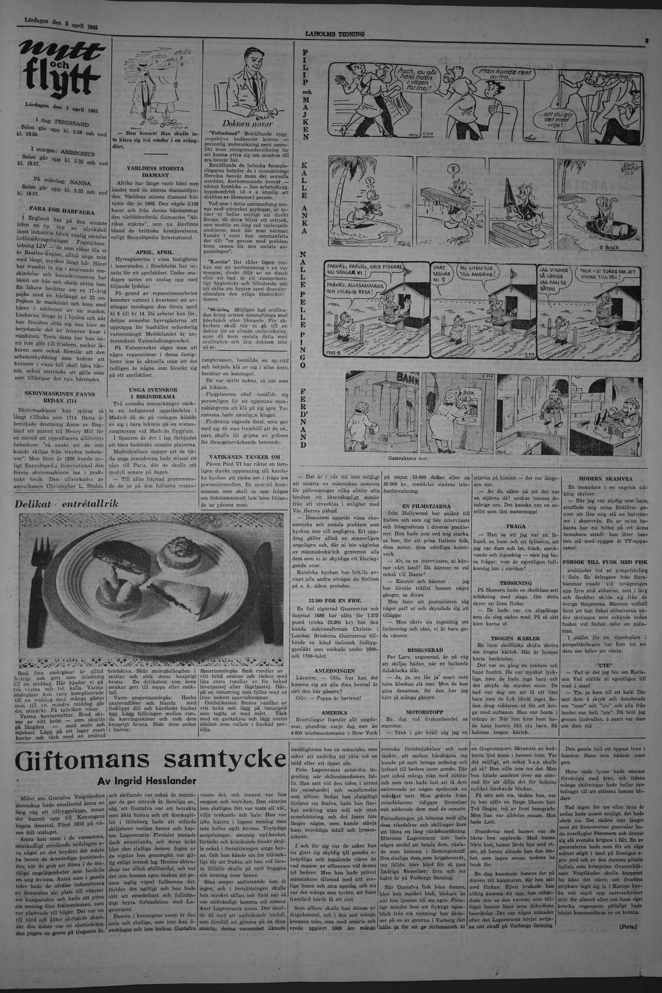 Laholms Tidning Lördag 3 april 1965, sida 5