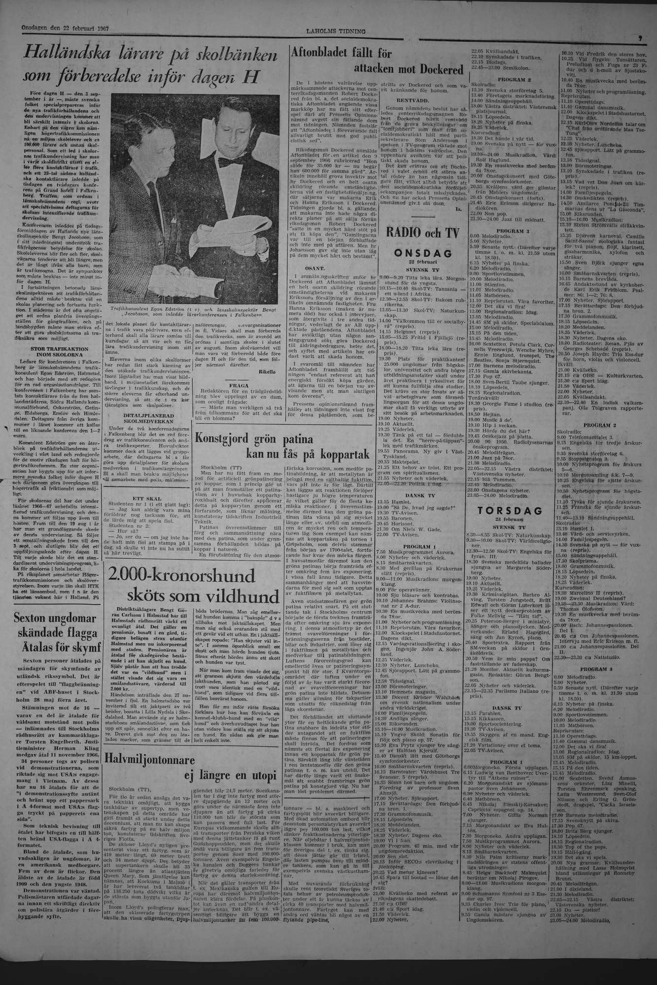 Laholms Tidning Onsdag 22 februari 1967, sida 7