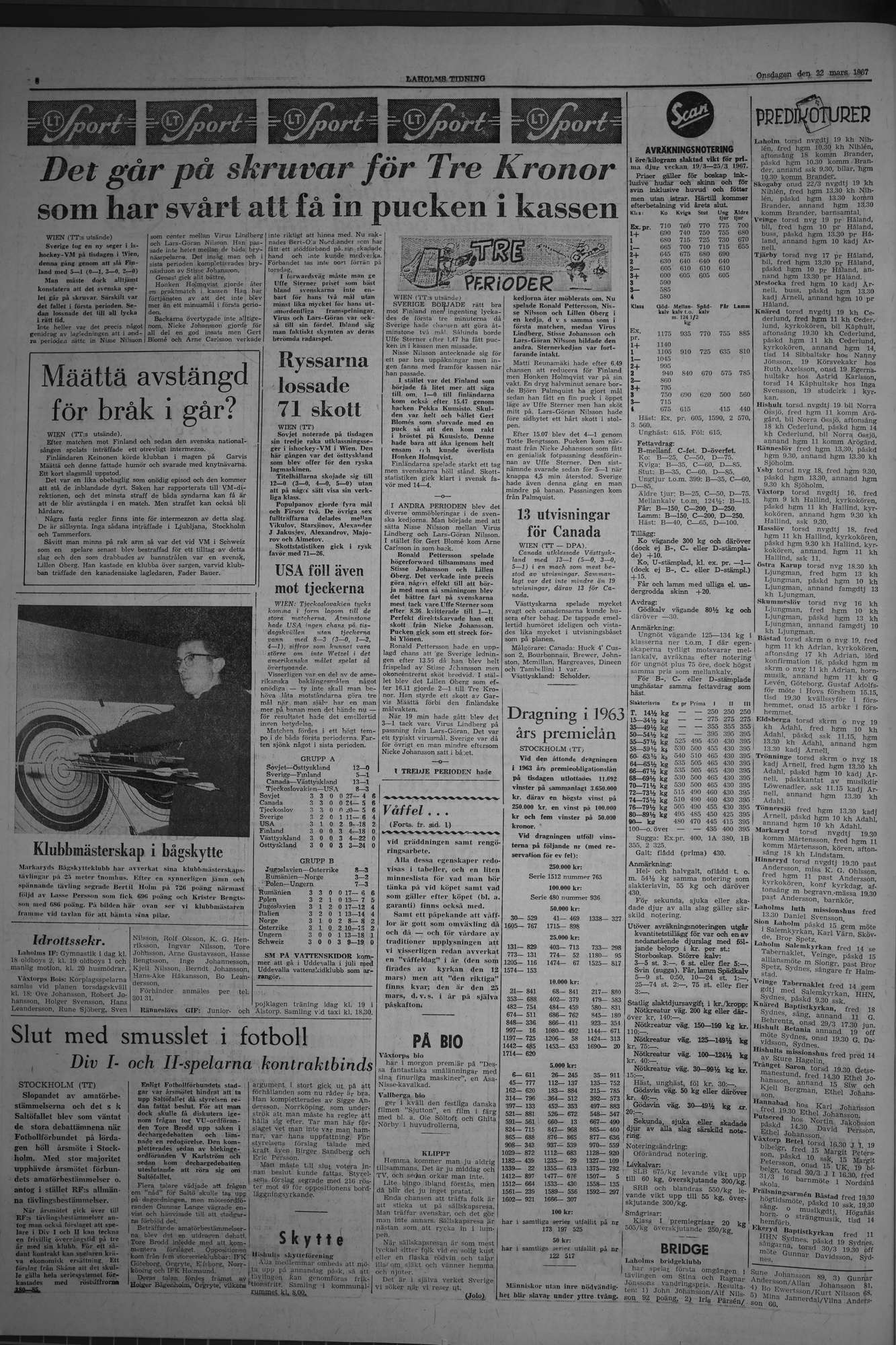 Laholms Tidning Onsdag 22 mars 1967, sida 6