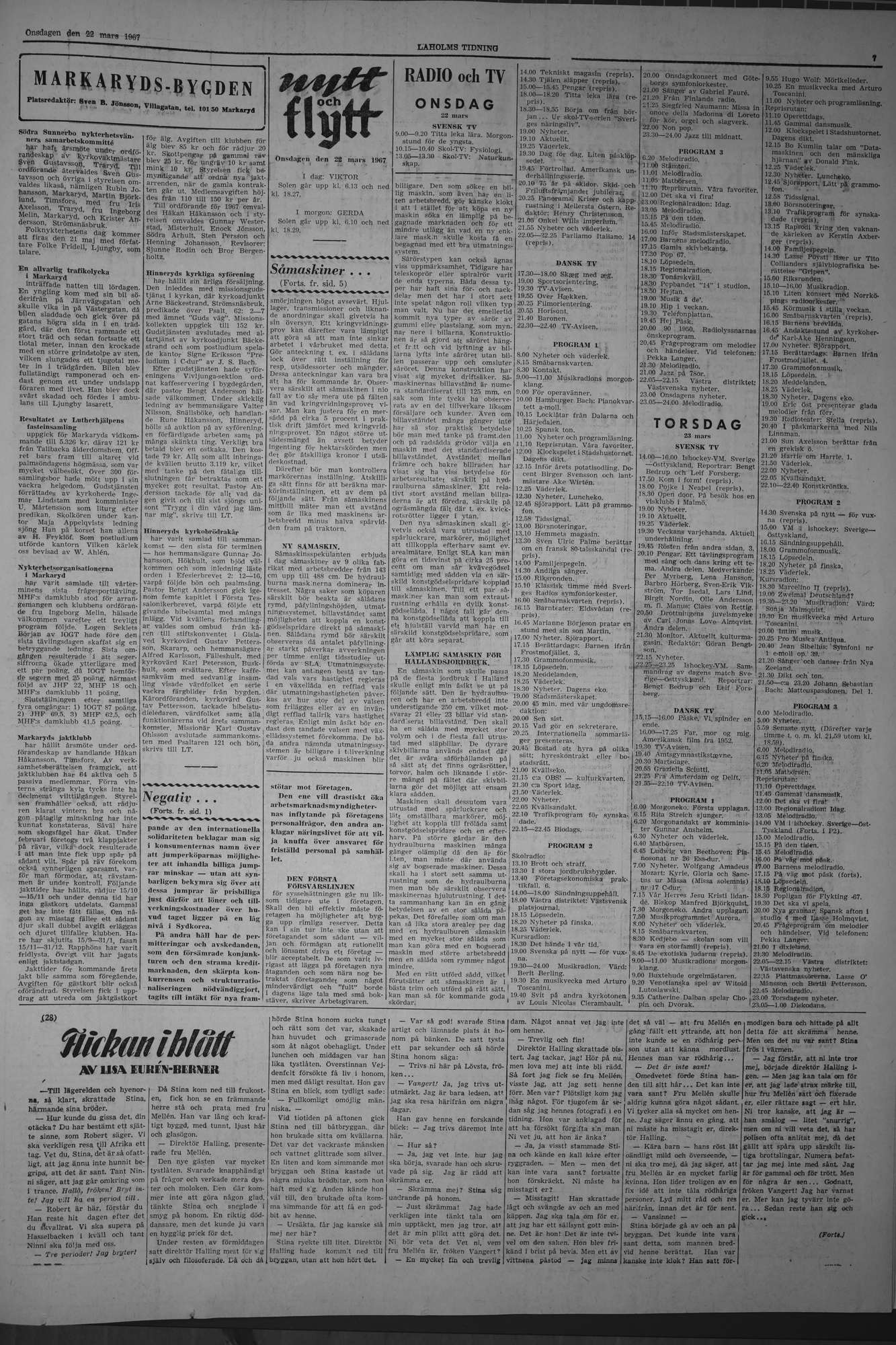 Laholms Tidning Onsdag 22 mars 1967, sida 7