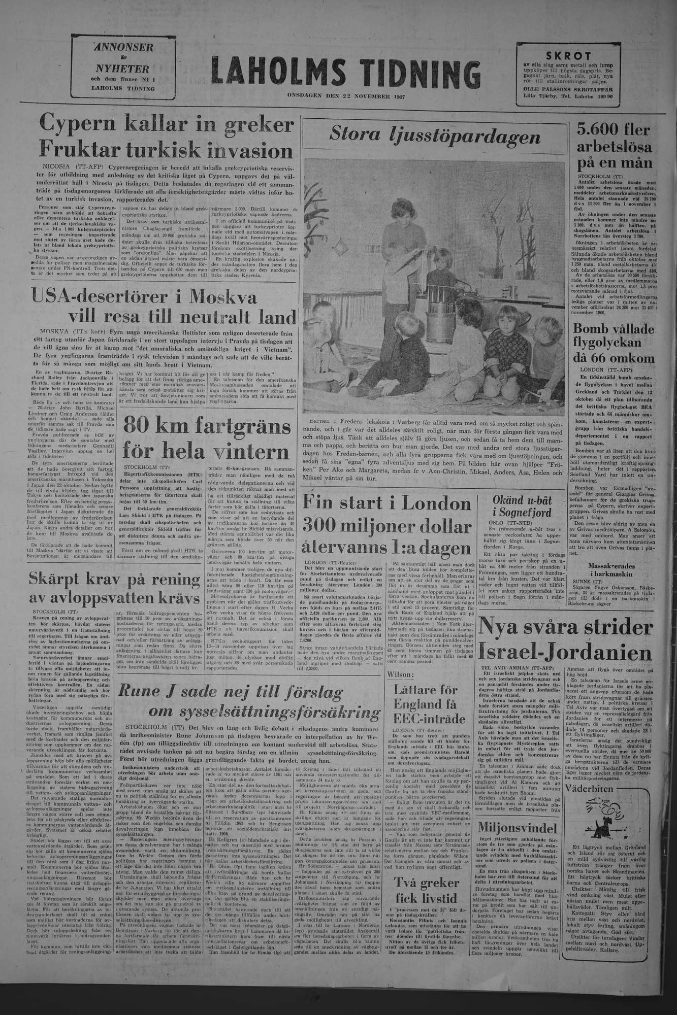 Laholms Tidning Onsdag 22 november 1967, sida 8