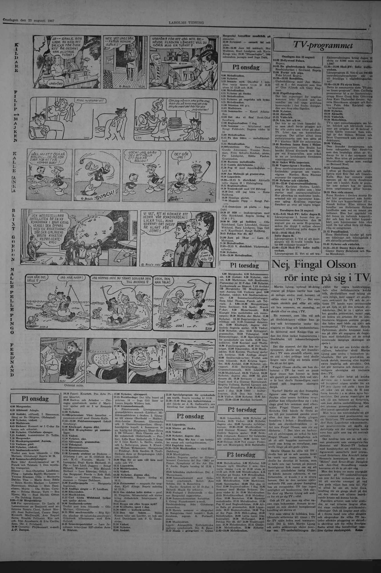 Laholms Tidning Onsdag 23 augusti 1967, sida 5