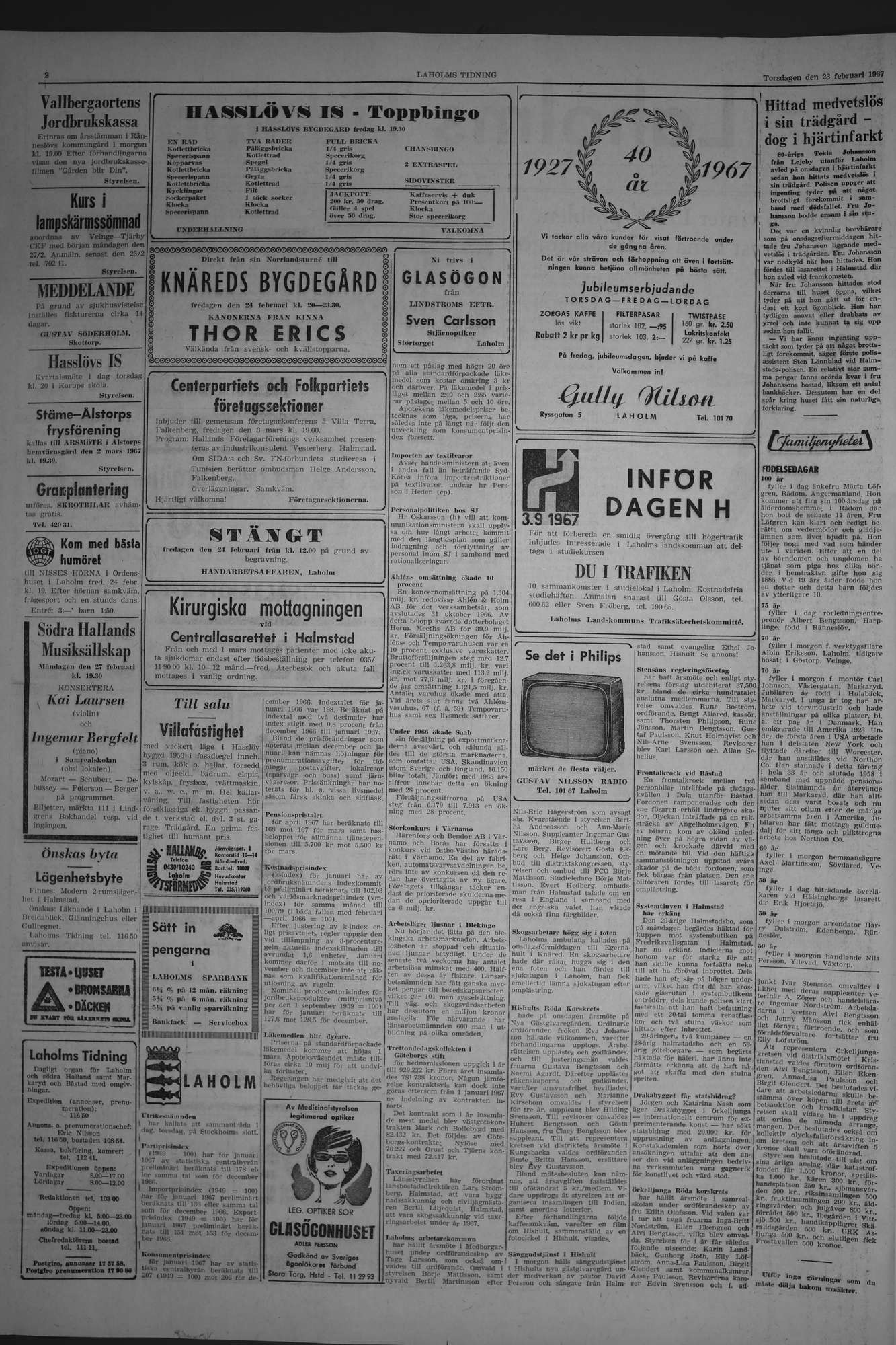 Laholms Tidning Torsdag 23 februari 1967, sida 2