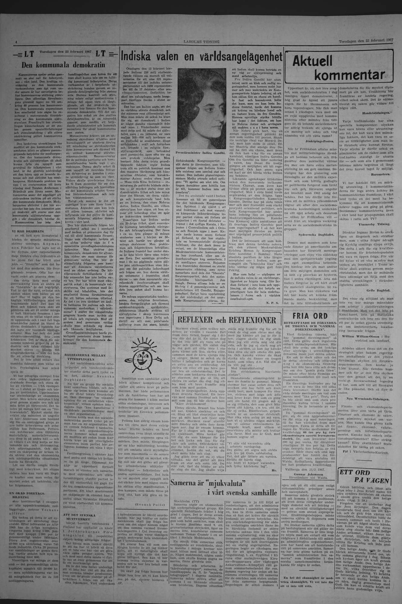 Laholms Tidning Torsdag 23 februari 1967, sida 4